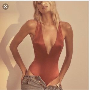 For Love and Lemons Aries Bodysuit in Copper